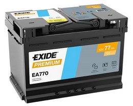 Autobaterie EXIDE Premium 77Ah 12V 760A