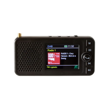 Multifunkční FM + DAB přijímač / Bluetooth HF + přehrávač / micro SD / FM modulátor / akum