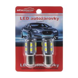 LED BA15d (jednovlákno) bílá, 12-24V, 16LED/5730SMD