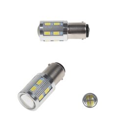 LED BA15d (jednovlákno) bílá, 12-24V, 16LED/5730SMD