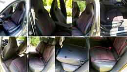 Autopotahy ŠKODA OCTAVIA IV SPORTLINE, RS, od r. 2020, AUTHENTIC LEATHER CARO červené