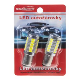 x doprodej LED BAY15d (dvouvlákno) bílá, 12-24V, 33LED/5730SMD s čočkou