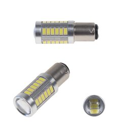 x doprodej LED BAY15d (dvouvlákno) bílá, 12-24V, 33LED/5730SMD s čočkou