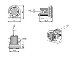 PROFI výstražné LED světlo vnější oranžové, 12-24V, ECE R65