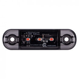 LED poziční světlo červené 84x24x11mm 3LED 12/24V ECE R10 R148