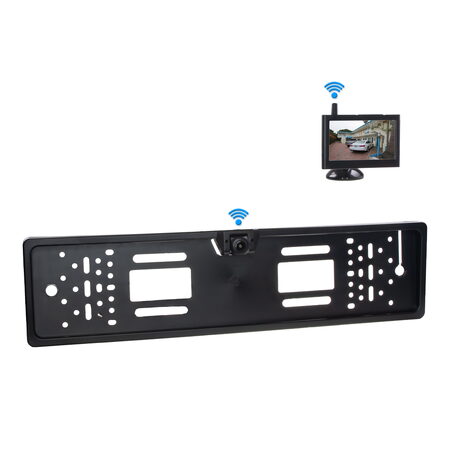 Bezdrátová parkovací kamera v SPZ s LCD 4,3" displejem