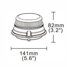 PROFI LED maják 12-24V 10W oranžový magnet ECE R65 82x141mm