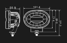 PROFI LED výstražné světlo-pruh 10-80V 1x6W modré, 79,5x65mm, ECE R10