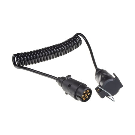 Prodlužovací kabel 2 m spirálový, 1x zástrčka, 1x zásuvka 13pin 12V