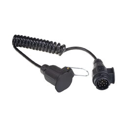 Prodlužovací kabel 2 m spirálový, 1x zástrčka, 1x zásuvka 13pin 12V