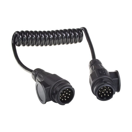 Prodlužovací kabel 2 m spirálový 13 žílový, 2x zástrčka, 13pin 12V