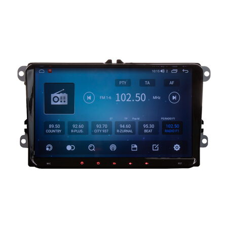 Autorádio pro VW, Škoda s 9" LCD, Android, WI-FI, GPS, CarPlay, Bluetooth, 4G, 2x USB