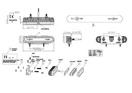 PROFI výstražné LED světlo vnější, oranžové, 12-24V, ECE R65