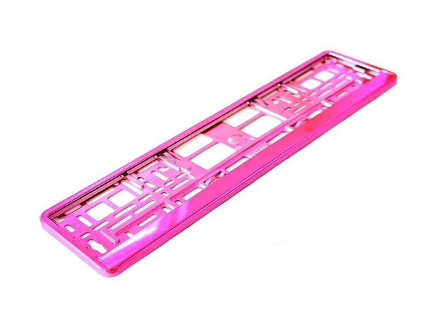 Podložka pod SPZ metallic s odnímatelným panelem růžová