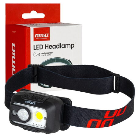 Čelovka univerzální LED 1800 mAh s pohybovým senzorem