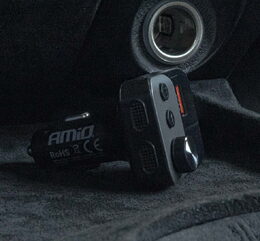 Bluetooth/FM modulátor bezdrátový, 12/24V, 1x USB, 1x USB-C