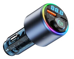 Bluetooth/FM modulátor bezdrátový, 12/24V, 1x USB, 1x USB-C