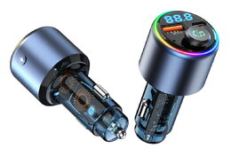 Bluetooth/FM modulátor bezdrátový, 12/24V, 1x USB, 1x USB-C