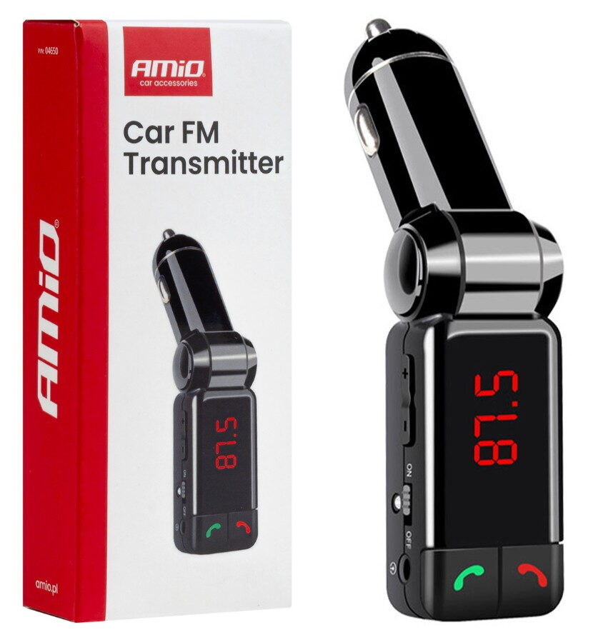 Bluetooth/FM modulátor bezdrátový, 12/24V, 2x USB