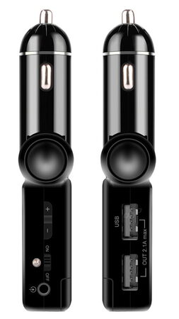 Bluetooth/FM modulátor bezdrátový, 12/24V, 2x USB