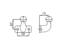Koule na tažné zařízení 3500 kg černá, přírubová, Steinhof