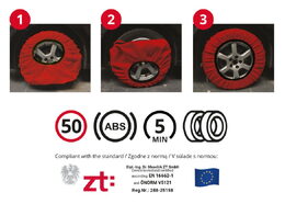 Textilní sněhové řetězy 3D XL EN16662-1 Önorm - 2 ks