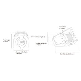 CL zásuvka voděodolná v přídavném panelu