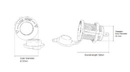 CL zásuvka do panelu