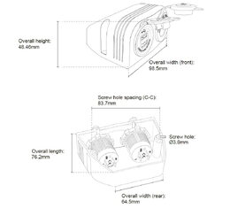 Dvojitá zásuvka s panelem 1x CL + 2x nabíječka USB voděodolná