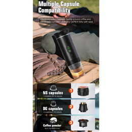 Cestovní kávovar Carclever na espresso 3v1