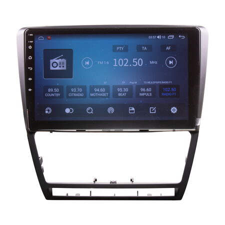 Autorádio pro Škoda Octavia 2007-2014 s 10,1" LCD, Android, Wi-Fi, GPS, CarPlay, 4G, Bluet