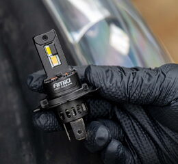 LED autožárovky F25 PRO BLACK H4 H19 bílá Canbus, 12/24V, 70W, 5540 lm - 2 ks