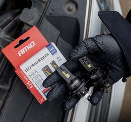 LED autožárovky F25 PRO BLACK H4 H19 bílá Canbus, 12/24V, 70W, 5540 lm - 2 ks