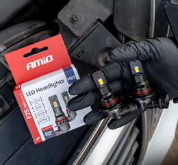 LED autožárovky F25 PRO BLACK HB3 bílá Canbus, 12/24V, 68W, 7646 lm - 2 ks