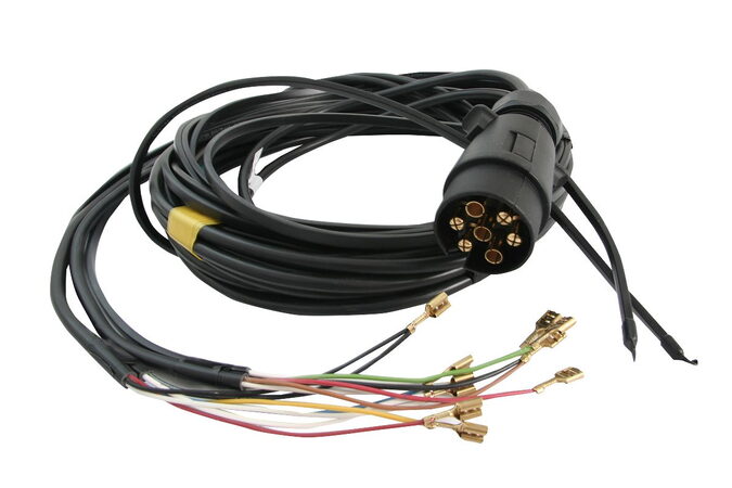 Elektrokabeláž k vleku bez světel 7pin / 5 + 3,1 m obrys, připojení na konektory, FRISTOM