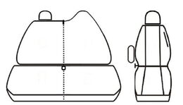 Autopotahy FIAT SCUDO III , 3 místa, od r. 2019, žakar tmavý