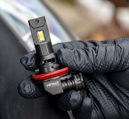 LED autožárovky F25 PRO BLACK H8 H9 H11 H16 bílá Canbus, 12/24V, 68W, 7646 lm - 2 ks