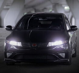 LED autožárovky F25 PRO BLACK H8 H9 H11 H16 bílá Canbus, 12/24V, 68W, 7646 lm - 2 ks