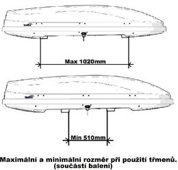 HAKR střešní box 400 Magic line šedý lesklý