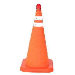 Dopravní kužel skládací s LED bezpečnostním světlem - 40 cm