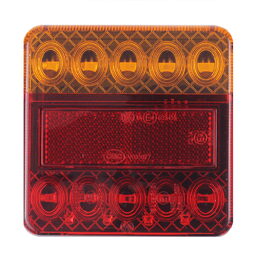 Sdružené zadní světlo čtvercové levé/pravé 3-dílné 97x97x20mm 12/24V