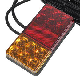 Sdružená světla s magnetem 16LED 150x80x21mm s kabeláží 13pin / 7,5 + 2,5 m