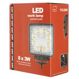 LED pracovní světlo 8LED 12-36V - 109x109x35mm