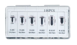 Spony a příchytky na čalounění vozidel 146ks