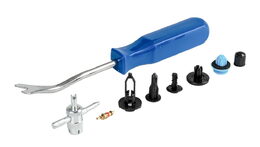 Spony a příchytky na čalounění vozidel 148ks s nástroji