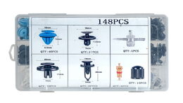 Spony a příchytky na čalounění vozidel 148ks s nástroji