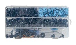 Spony a příchytky na čalounění vozidel 148ks s nástroji