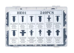 Spony a příchytky na čalounění vozidel 240ks