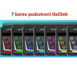 1DIN autorádio s výsuvným 7" LCD / 2x USB / Bluetooth / CarPlay / AndroidAuto / Mirrorlink