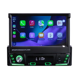 1DIN autorádio s výsuvným 7" LCD / 2x USB / Bluetooth / CarPlay / AndroidAuto / Mirrorlink